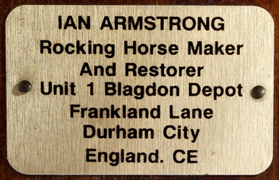 Lot 704 - Ian Armstrong Rocking Horse Maker: A Victorian...