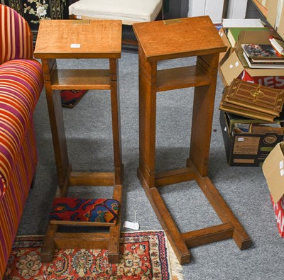 Lot 1196 - Two Light Oak Church Kneelers, 36cm by 65cm by...