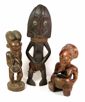 Lot 221 - A Baule Carved Wood Fertility Figure, Ivory...