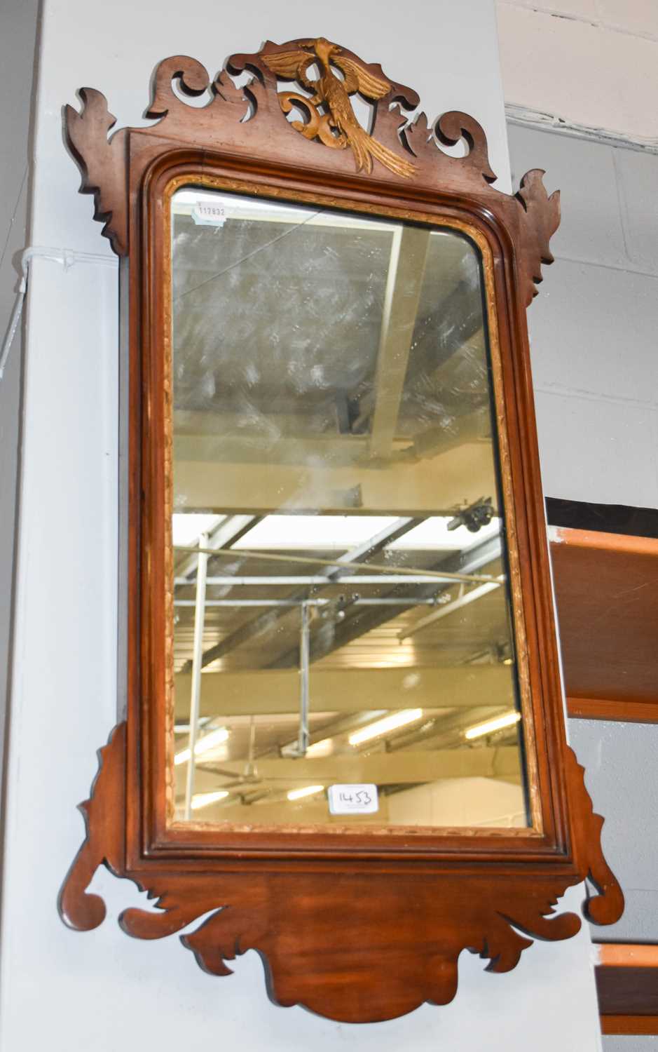 Lot 1416 - An 18th Century Style Walnut Fret Mirror,...