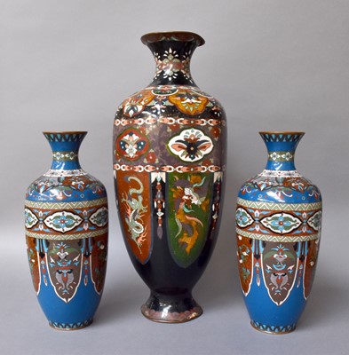 Lot 226 - Japanese Meiji Period Large Cloisonne...