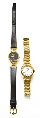 Lot 118 - A Lady's Plated Gucci Wristwatch, with Gucci...