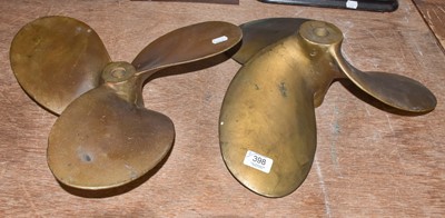 Lot 398 - Two Bronze Boat Propellors