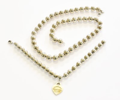 Lot 248 - A Necklace and Matching Bracelet, by Tiffany &...