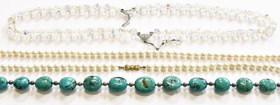 Lot 230 - A Cultured Pearl Necklace, clasp stamped '585',...