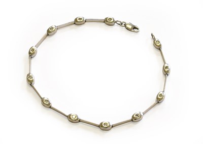 Lot 231 - A Diamond Bracelet, stamped '750', length 18.1cm