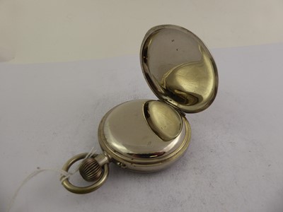 Lot 2107 - A Victorian Silver Goliath Pocket Watch Case and a Silver Plate Pocket Watch