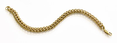 Lot 253 - A 9 Carat Gold Fancy Link Bracelet, length 20.5cm