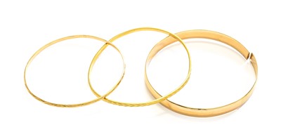 Lot 286 - Three Bangles, of varying designs (a.f.)