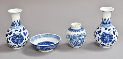 Lot 336 - A Pair of Chinese Porcelain Blue and White...