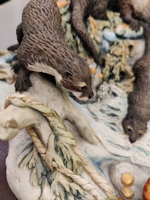 Lot 1094 - Border Fine Arts 'Otter and Family'