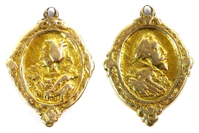 Lot 18 - A 17th Century Silver Gilt Medallet, of oval...