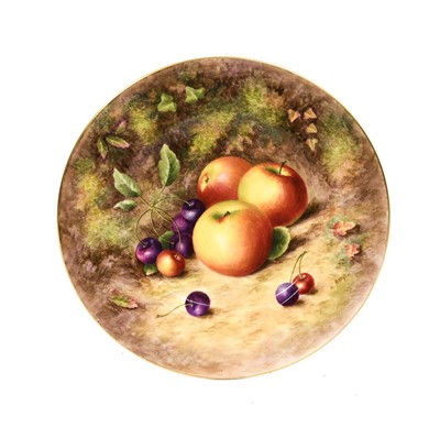 Lot 145 - A Royal Worcester Porcelain Plate, by Harry...