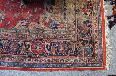 Lot 1218 - An Isparta Carpet, the brick red field of...