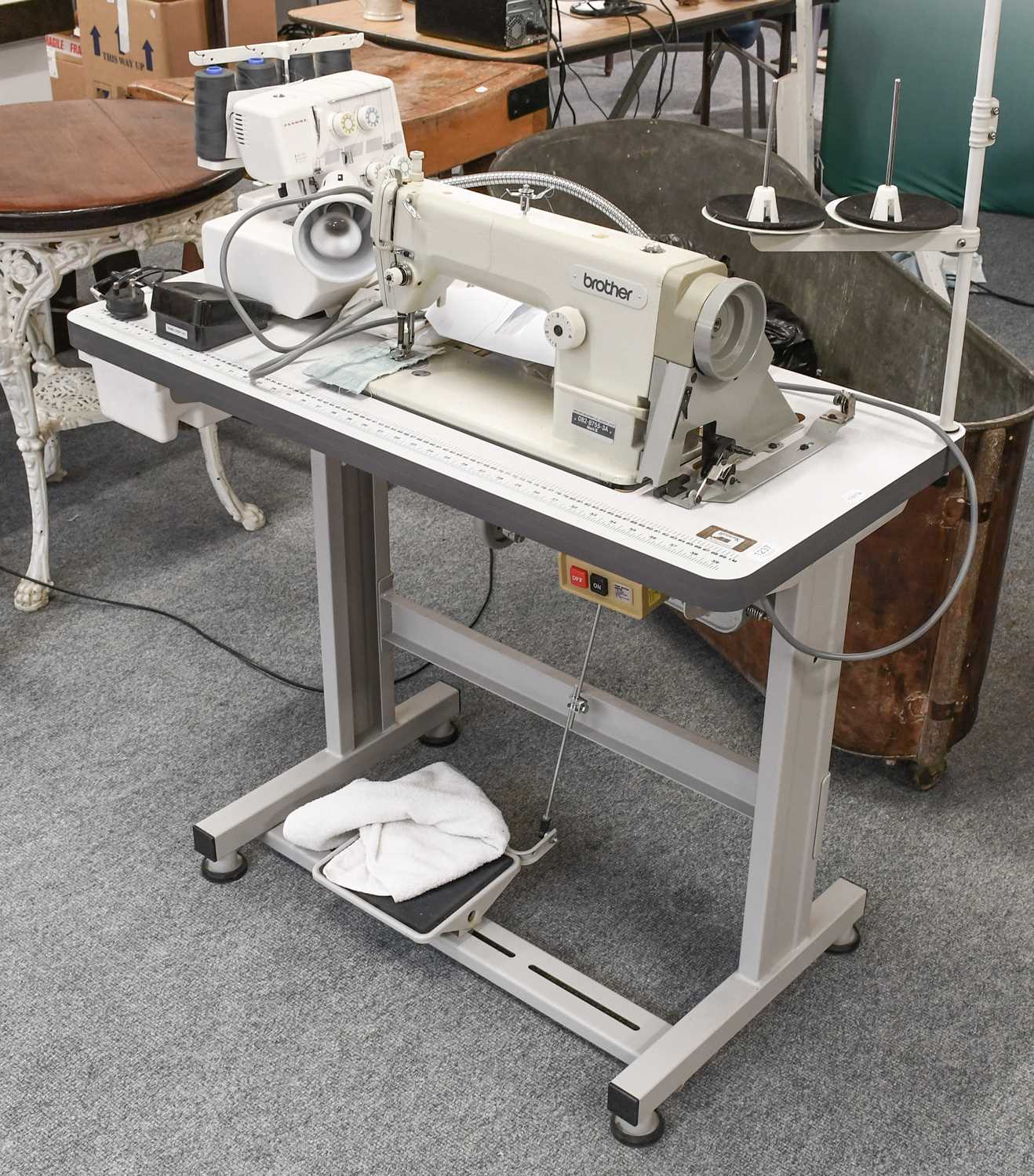 Lot 1237 - A Brother Sewing Machine, DB2-B755 MKIII, a...