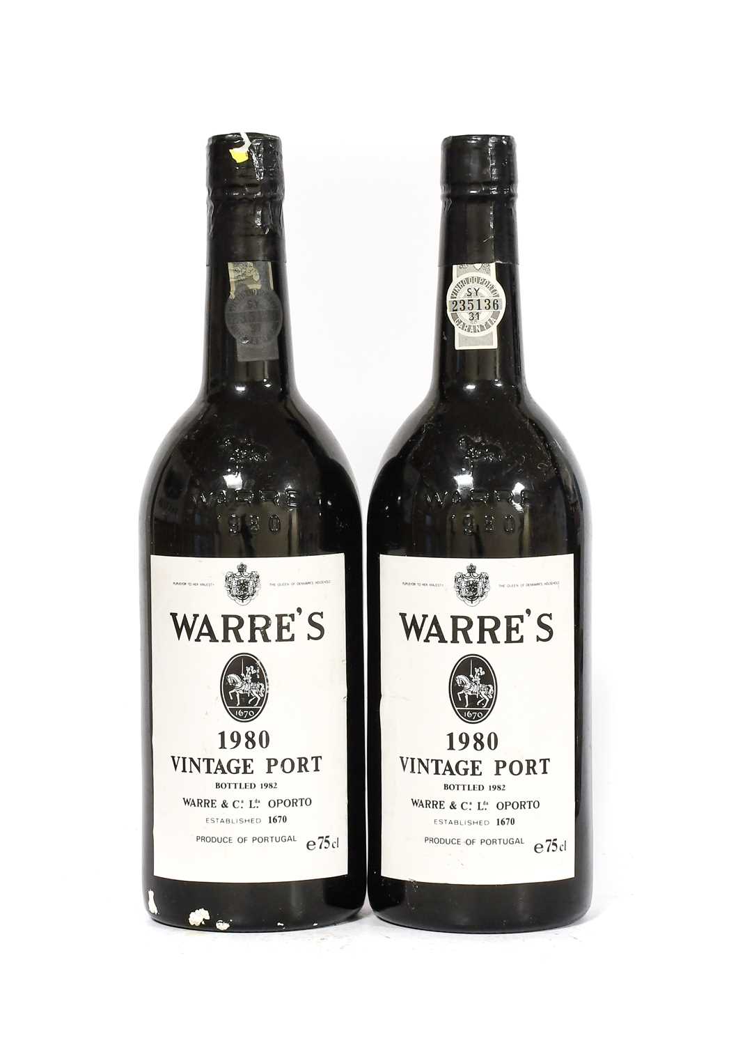 Lot 5232 - Warre's 1980 Vintage Port (two bottles)