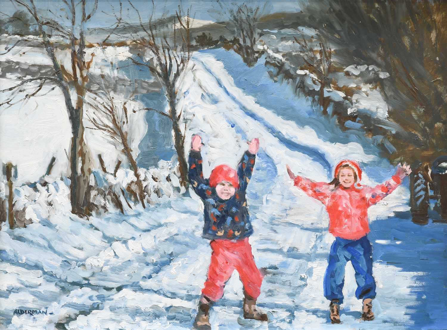 Lot 1093 - Brian Alderman (b.1954) "Winter Fun" Signed,...