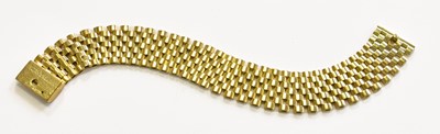 Lot 241 - A 9 Carat Gold Brick Link Bracelet, length 19cm