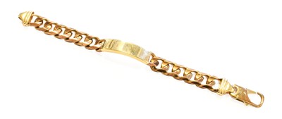 Lot 280 - A 9 Carat Gold Identity Bracelet, length 22cm