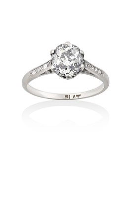 Lot 2030 - A Diamond Solitaire Ring the old cut diamond...