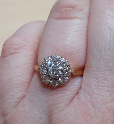 Lot 2163 - An 18 Carat Gold Diamond Cluster Ring the...