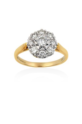 Lot 2163 - An 18 Carat Gold Diamond Cluster Ring the...
