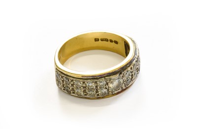 Lot 238 - An 18 Carat Gold Diamond Half Hoop Ring, the...