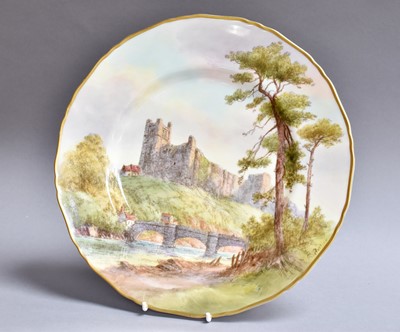 Lot 102 - A Royal Worcester Cabinet Plate, decorated...