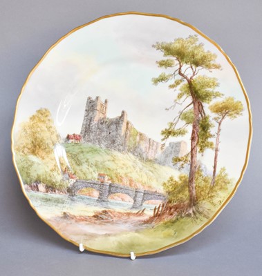 Lot 102 - A Royal Worcester Cabinet Plate, decorated...
