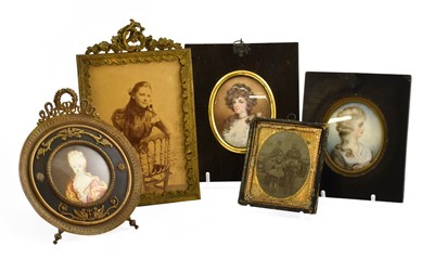 Lot 325 - Four Daguerreotypes, Three Portrait Miniatures...