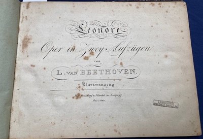 Lot 2078 - Beethoven (Ludwig van). Leonore. Oper in Swey...
