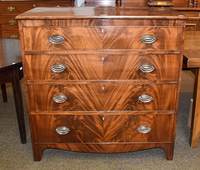 Lot 1443 - A George III Mahogany Four Height Chest of...