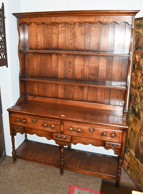 Lot 1432 - An Oak Dresser and Rack, 18th century...