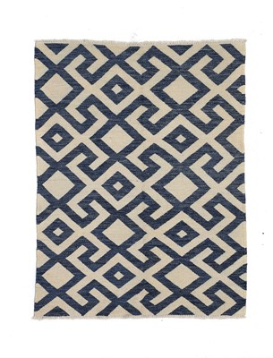 Lot 504 - Modernist Kilim With indigo and ivory...