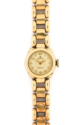 Lot 2421 - Rolex: A Lady's 9 Carat Gold Wristwatch,...