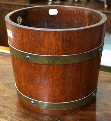 Lot 1367 - A Coopered Pail, bearing label for R.A Lister...