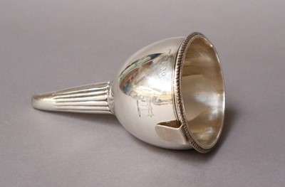 Lot 199 - A George III Silver Wine-Funnel, Maker's Mark...