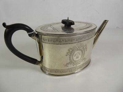 Lot 2114 - A Three-Piece Victorian Silver Tea-Service