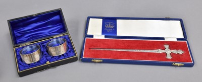 Lot 186 - A Collection of Assorted Cased Sets of Silver...