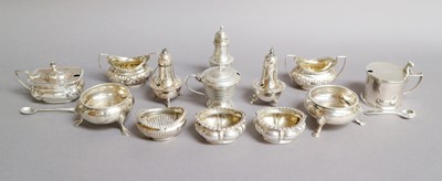 Lot 218 - A Collection of Assorted Silver Condiment...