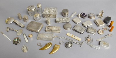 Lot 215 - A Collection of Assorted Silver and Other...
