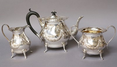 Lot 198 - A Three-Piece George V Silver Tea-Service, by...
