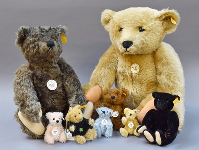 Lot 302 - Eight Modern Steiff Teddy Bears, including a...