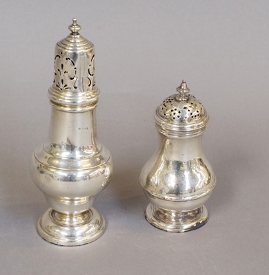Lot 157 - A George II Silver Pepperette, makers mark...