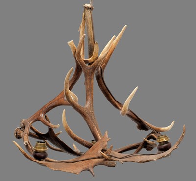 Lot 1171 - Antler Furniture: A Fallow & Red Deer Antler...