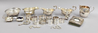 Lot 190 - A Collection of Assorted Silver, including...