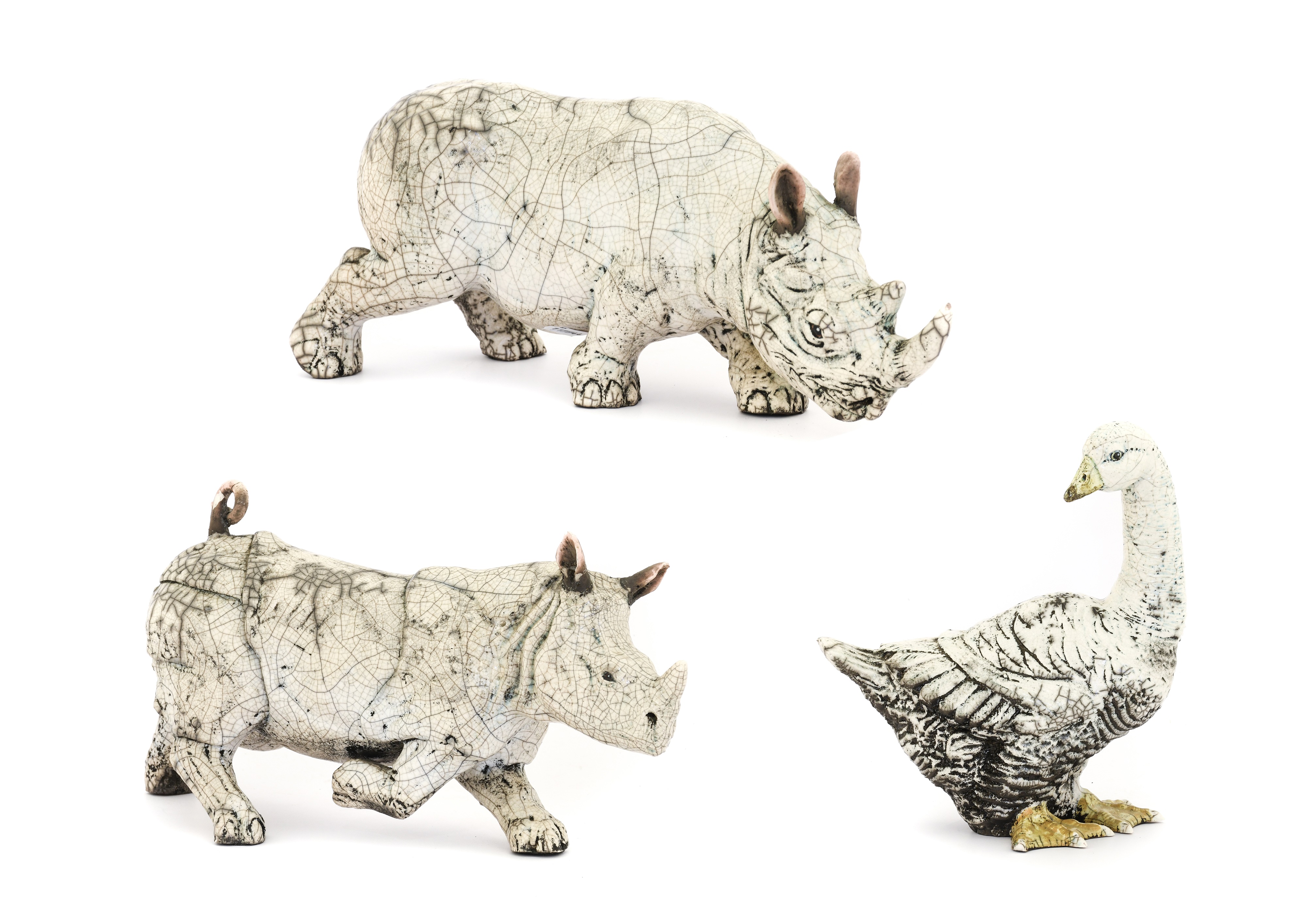 Lot 237 - Dillon Rudge (1969-): Two Raku Slipcast