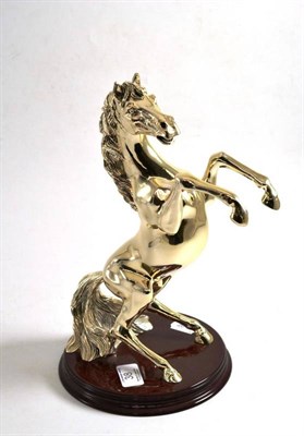 Lot 38 - A .925 silver model of a rearing stallion