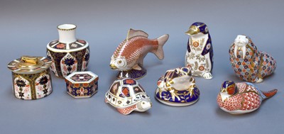 Lot 293 - Six Royal Crown Derby Imari Paperweights, a...