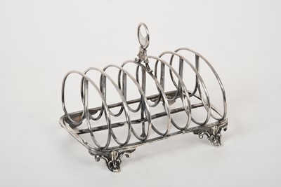 Lot 2110 - A Victorian Silver Toastrack